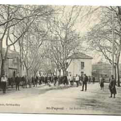 Carte postale ancienne - St-Papoul (11) - Le Boulevard (Rue de l'Ourmeto)