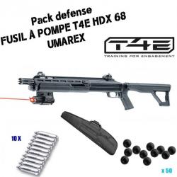 Pack TACTIQUE DEFENSE Fusil à pompe T4E HDX 68 d'Umarex + fourreau 