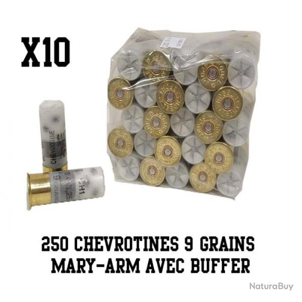 250 CHEVROTINES 9 GRAINS MARY-ARM avec buffer 