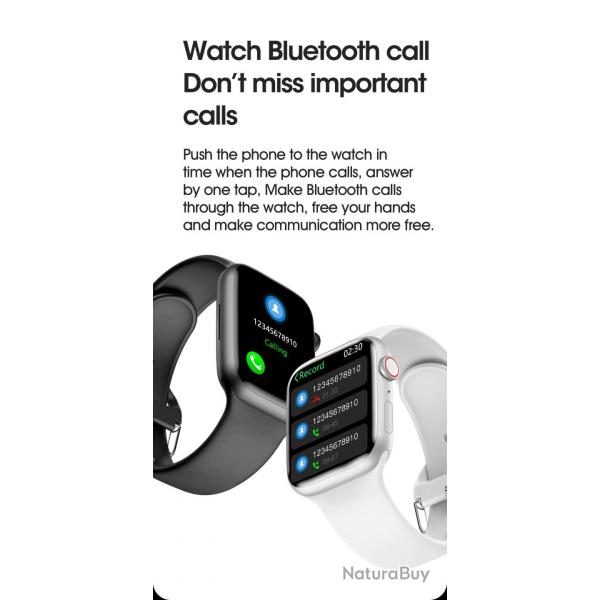 Montre Connectee Watch9 serie Android iOs, Couleur: Blanc