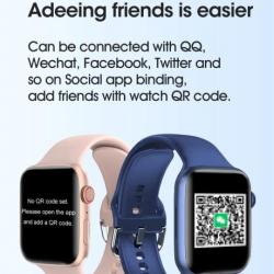 Montre Connectee Watch9 serie Android iOs, Couleur: Bleu