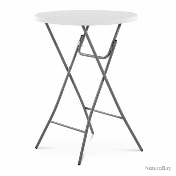 Mange-debout pliant 110 cm table de bistrot ronde pliante pliable (plateau :  80 cm, hauteur : 110