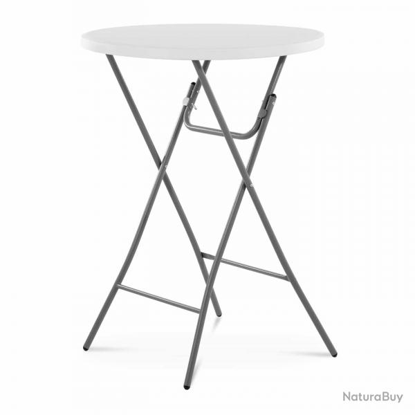 Mange-debout pliant 110 cm table de bistrot ronde pliante pliable (plateau :  80 cm, hauteur : 110