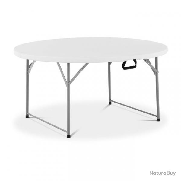 Table pliante de jardin d'extrieur traiteur ( 1 500 x 740 mm, capacit de charge : 150 kg, acier,