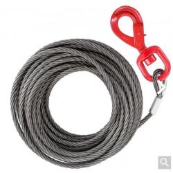 Cable de Treuil Câble en Acier Métallique Crochet Pivotant 10 mmx15 m 2 T......LIVRAISON OFFERTE