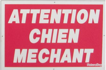 Panneau Signalétique - Attention Au Chien