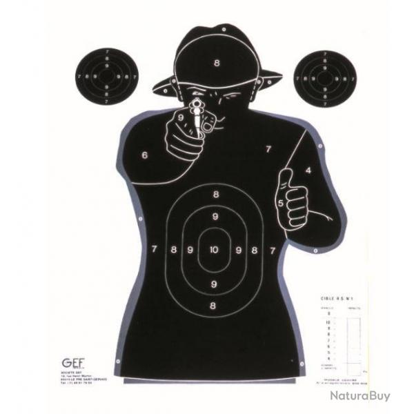 Lot de 100 CIBLES POLICE