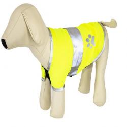 Veste fluo avec bandes réfléchissantes pour chien