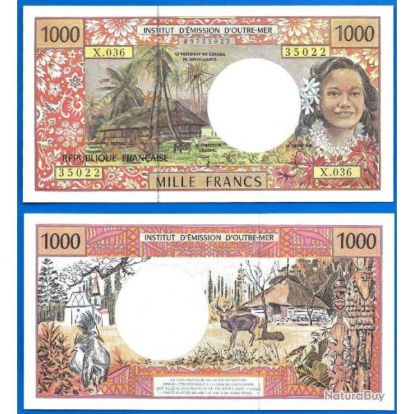 Polynesie 1000 Francs 2004 Billet Neuf Cfp Tahiti Wallis Et Futuna Nouvelle Caledonie Franc Ile