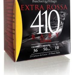 Cartouche B&P Extra Rossa 410 baby 12mm cal. 36 / 50mm N° 10 10 G BJ Boite de 25