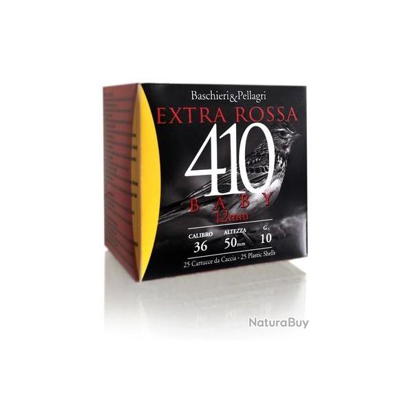 Cartouche B&P Extra Rossa 410 Baby 12mm cal. 36 / 50mm N 9 10 G BJ Boite de 25