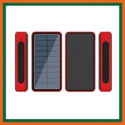 Power bank 80 000mAh solaire - Rouge - Livraison gratuite et rapide