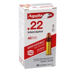 50 Munitions AGUILA 22 LR INTERCEPTOR CUIVRE