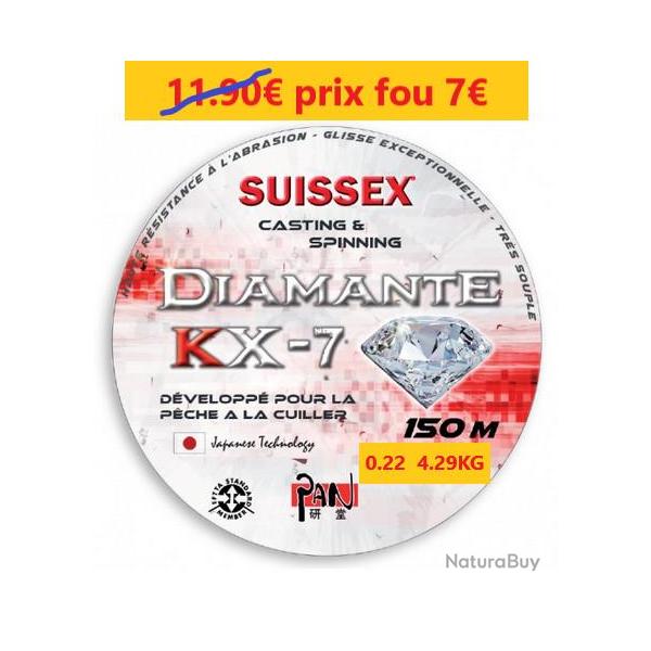 BOBINE DE FIL Nylon PAN KX-7 DIAMANTE SPECIAL CUILLERE   22  -  150M  -  4.29 KG