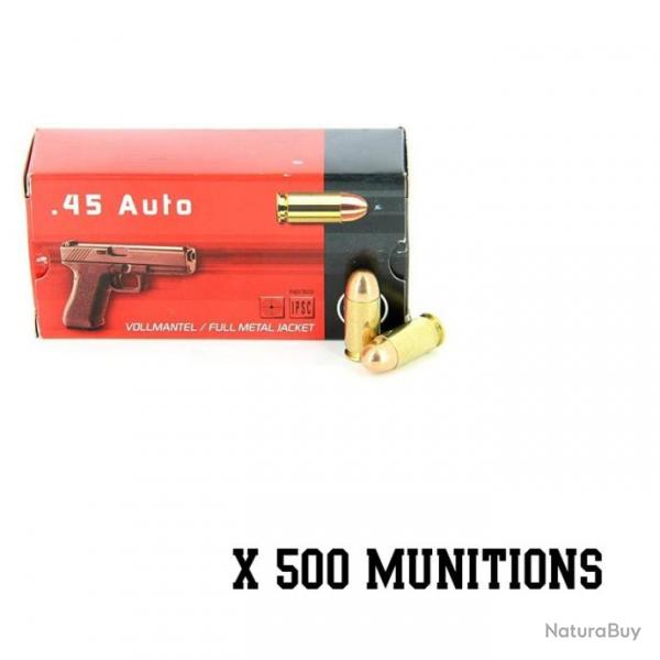 500 Munitions GECO 45 ACP FMJ 14.9g/230gr 