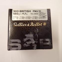 SELLIER & BELLOT Cal.303 BRITISH FMJ 180grs / 11,7g BOITE DE 50