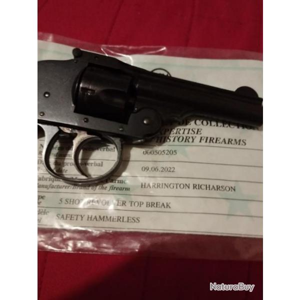 Tres tres Beau revolver  Harrington richardson  Safety hammerless en 32 sw