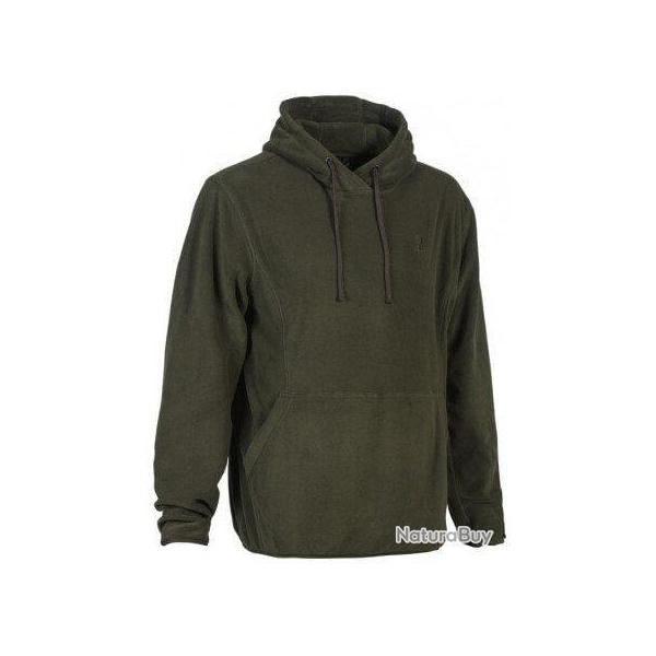Sweat  capuche polaire kaki PERCUSSION