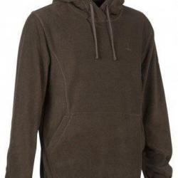 Sweat à capuche polaire marron PERCUSSION