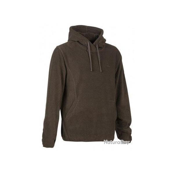 Sweat  capuche polaire marron PERCUSSION