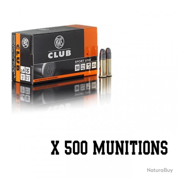 500 munitions Rws club 22 lr 