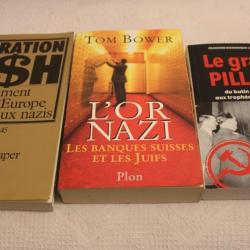 Lot 3 livres or nazis