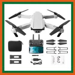 Drone 4K HD double caméra 360° avec 2 batteries - Blanc - Livraison gratuite et rapide