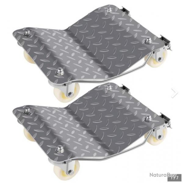 Chariots de Manutention de Voiture, 2 pcs Capacit 500 kg Plate-Forme 48x30 cm LIVRAISON OFFERTE