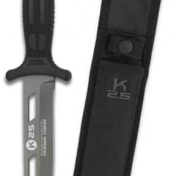 Couteau de botte K25. Revêtu noir.L 12.8 -    32193