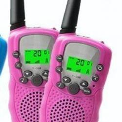 2 véritables talkies-walkies ENFANTS BAOFENG longue portée 3 km UHF coloris ROSE