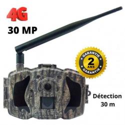 Mini caméra de chasse 4G LTE 30MP 4K MMS - Garantie 2 ans - 30 mètres de détection