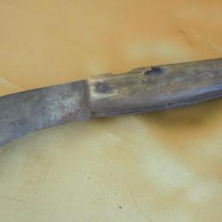 ancien Couteau Serpette Manche Corne (bovin) LA MAISON