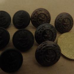 vintage boutons Marine royale de l'armée anglaise