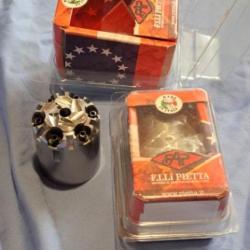 Barillet Pietta Remington 1858 inox poudre noire calibre 44 à boulets balles rondes de 454