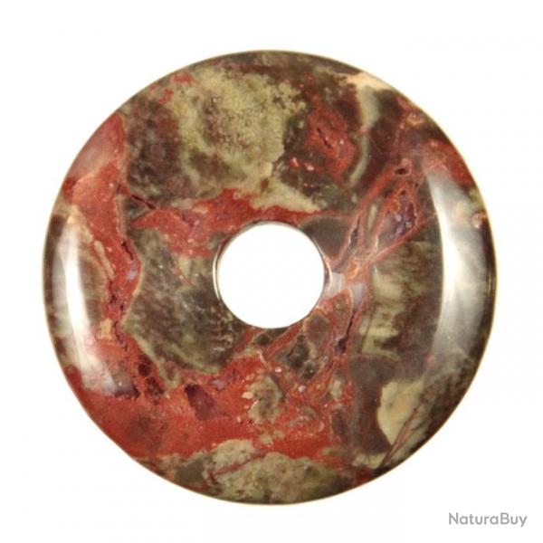 Donut Pi Chinois en rhyolite pour pendentif 4 cm
