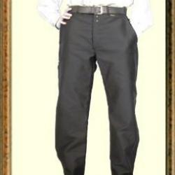 Pantalon droit moleskine à passants Le Laboureur Noir 50 Entrejambe 86 cm