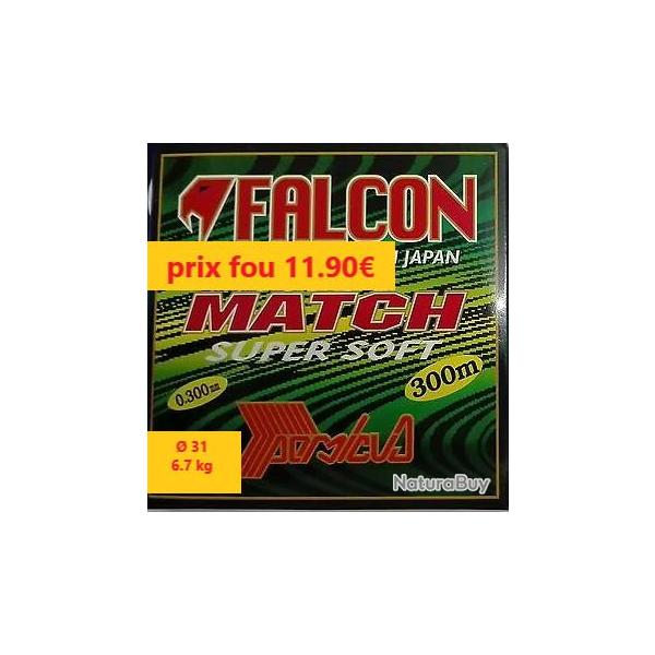 BOBINE DE FIL  NYLON FALCON MATCH SUPER SOFT MONOLINE   31   6.7 kg 300m MADE IN JAPAN