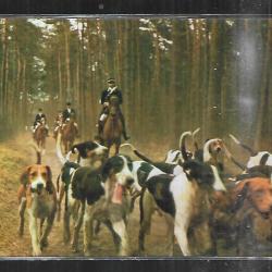 dans les forêts de france par barbier petit chasse à courre en forêt carte postale moderne