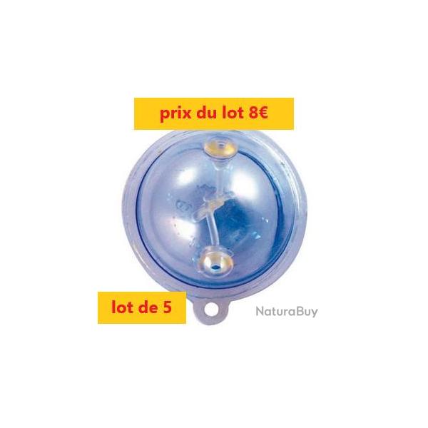 LOT DE 5 FLOTTEURS AUTAIN Buldo Spherique    45   translucide  18 GR