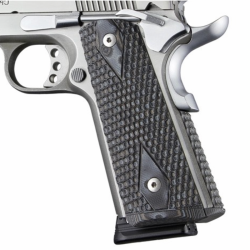 PLAQUETTES QUADRILLAGE DIAMANT G10 PIRANHA- COLT 1911 GOVERNMENT - HOGUE
