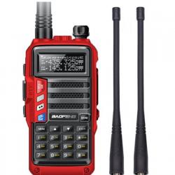 Baofeng UV-S9 Tri-bande ROUGE UHF/VHF 8W Talkie-walkie Scanner radio bidirectionnel