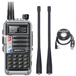 Baofeng UV-S9 Tri-bande NOIR/GRIS UHF/VHF 8W Talkie-walkie Scanner radio bidirectionnel