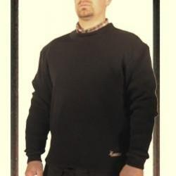 Pull col rond, maille camionneur M Marine