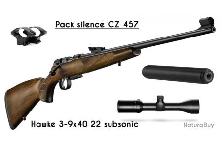 CZ 457 Premium carabine 22LR Canon 24 Fileté 1/2x20 + Lunet