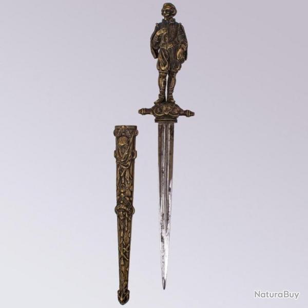 Dague Romantique en Bronze, Milieu XIXme Sicle