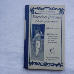 livre exercices français d'année préparatoire  Armand Colin par Larive et Fleury 1934