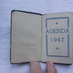 ancien agenda de poche 1947