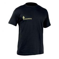 T-shirt Strong gendarmerie noir marquage jaune