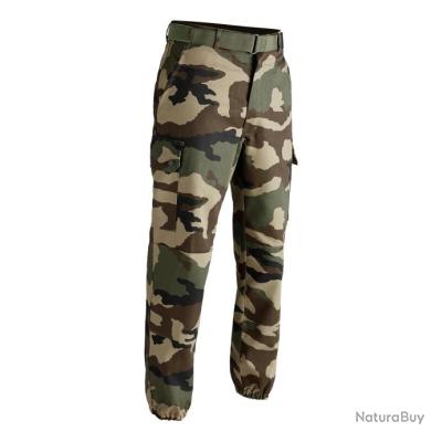 Pantalon Treillis Militaire Français F2 Camouflage - Taille 52 - Coton/polyester - Genoux Renforcés