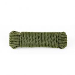 Drisse corde Ø 4 mm - longueur 15 m vert olive
